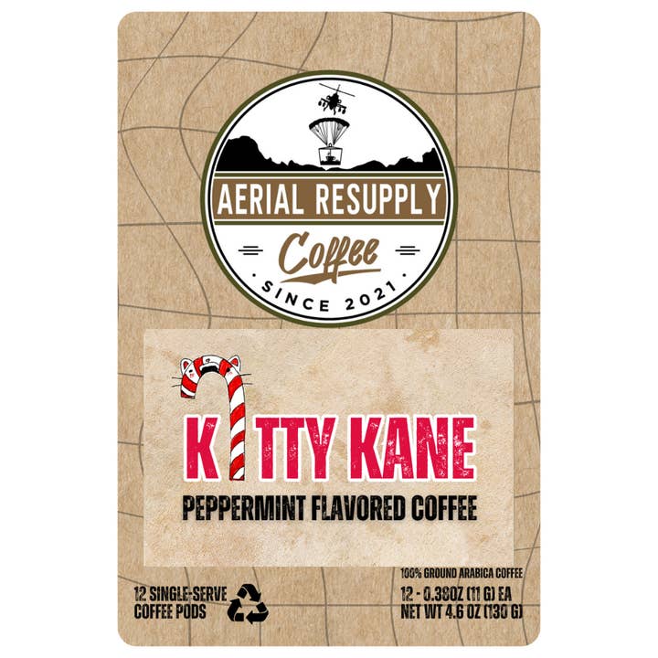 Kitty Kane Peppermint Flavored K-Cups for wholesale by Aerial Resupply Coffee