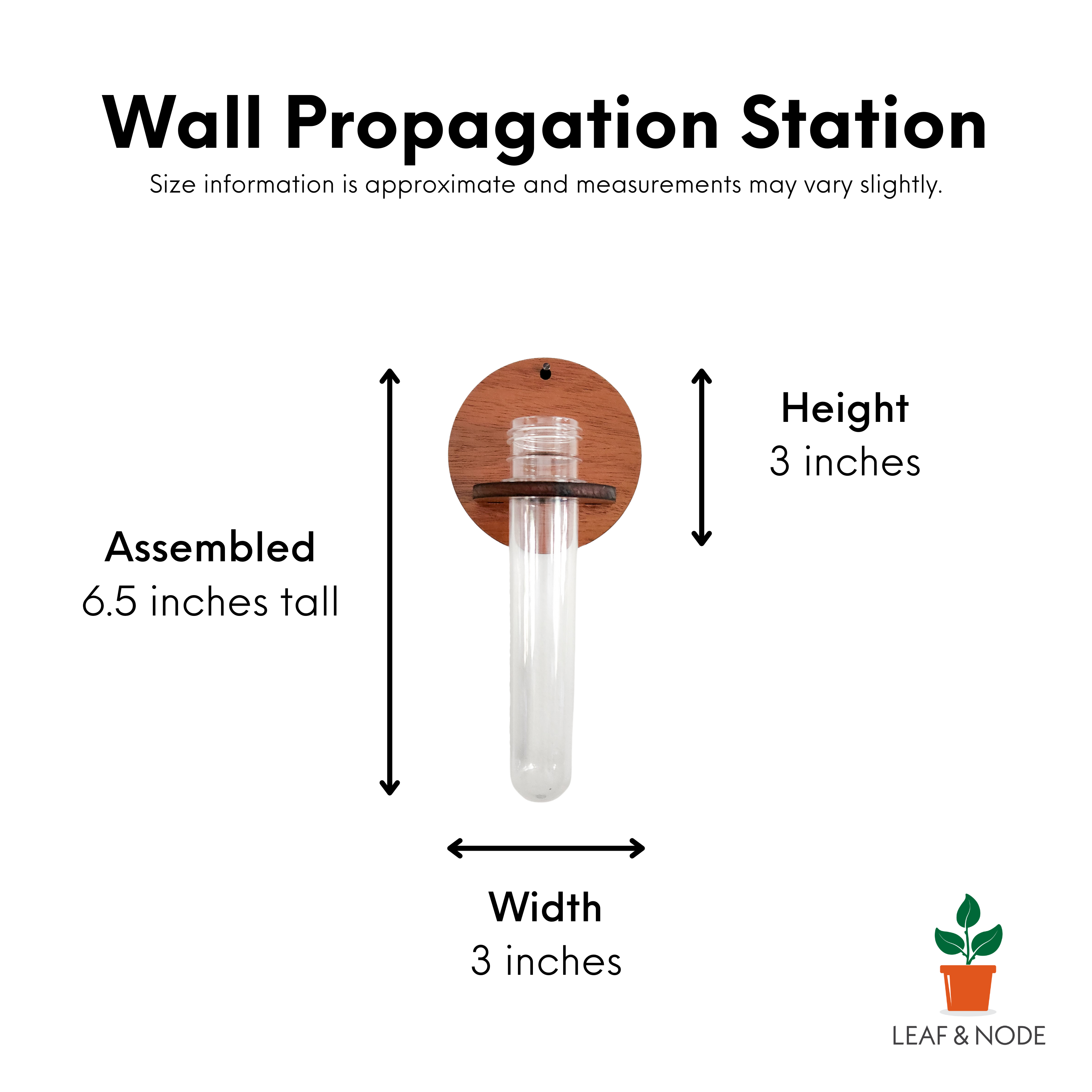 Leaf & Node - Wholesale Hanging Planter - Wall Hanging Propagation Station - Round Test Tube Holder3