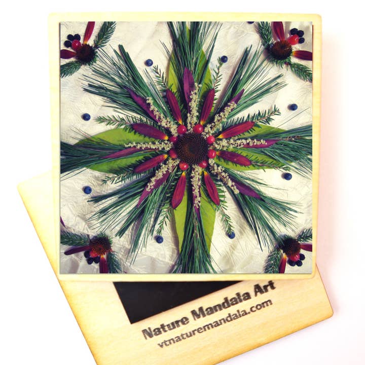 Nature Mandala Art - Wholesale Magnet - Nature / Flower Mandala Magnets :: 10 Designs18