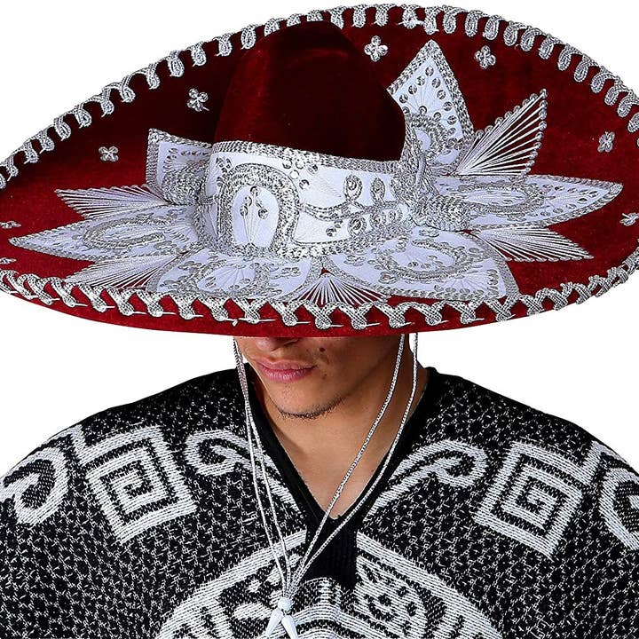 FESTMEX - Vente Chapeau de cowboy – femme - Chapeau Sombrero Mariachi Charro mexicain authentique pour adulte, chapeau mexicain haut de gamme pour fêtes costumées, 5 mai, 16 septembre4