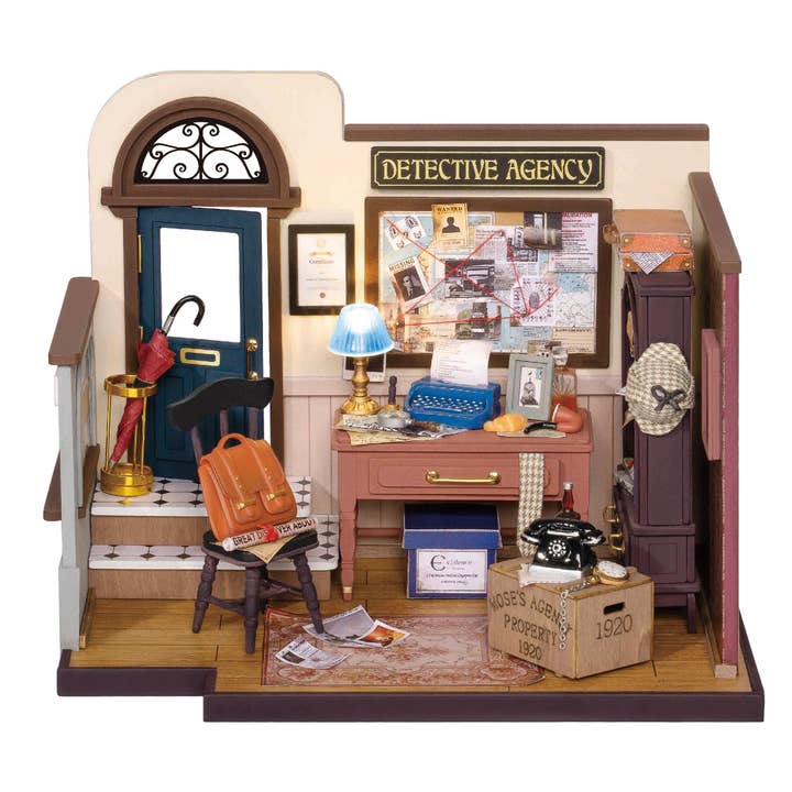 Hands Craft - Wholesale DIY Craft Kit - DIY Miniature House Kit: Mose's Detective Agency
