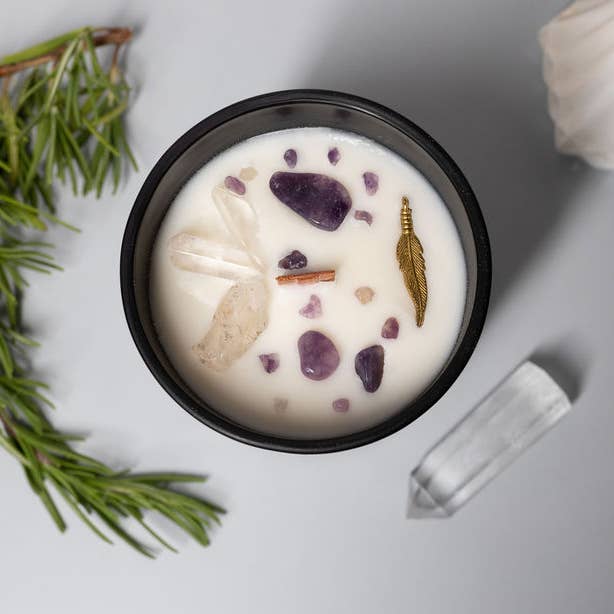 Amara Candles - Wholesale Jar/Filled Candle - 7 Chakra Crystal Healing Woodwick Soy Candles12