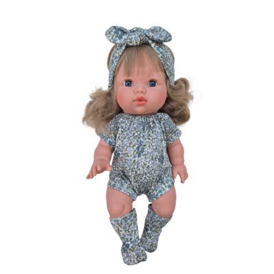 BLEUETTE combi courte col élastique + bandeau + chaussettes pour la vente par Maman Poule et Papa Coq