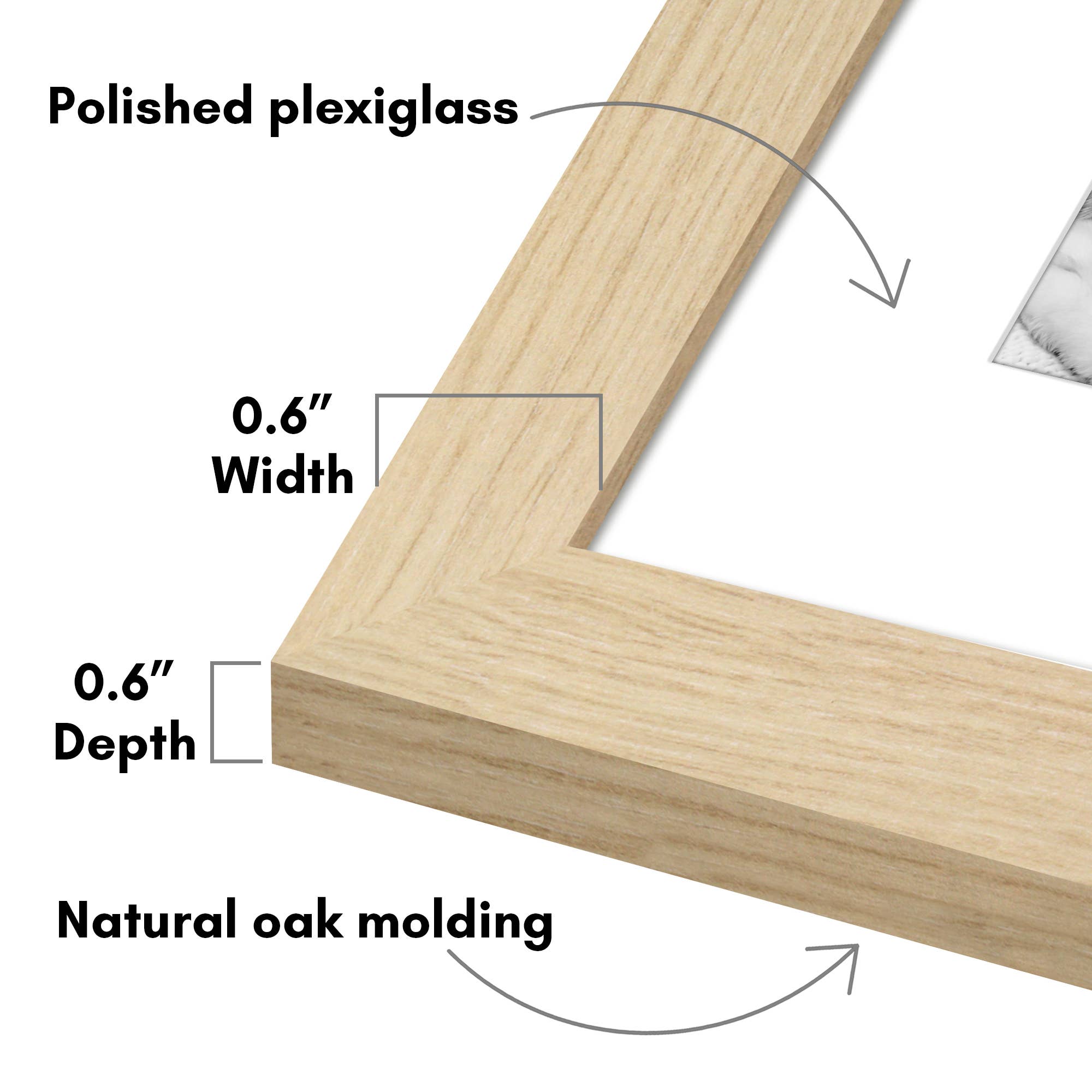 Americanflat - Wholesale Picture Frame - Americanflat 5 Pack Picture Frames With Mat Plexiglass Cover102