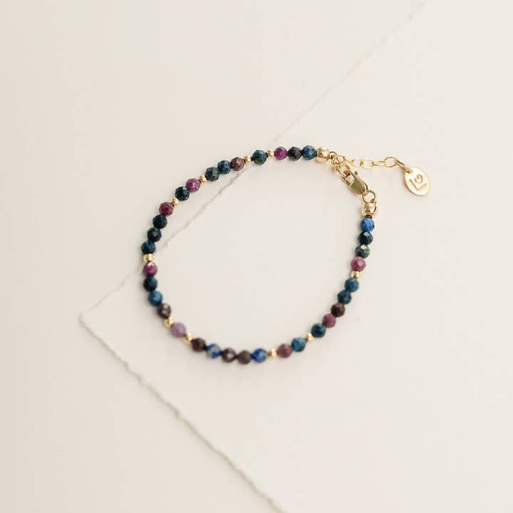 Gold Fill Ruby Sapphire Bracelet for wholesale on Faire5