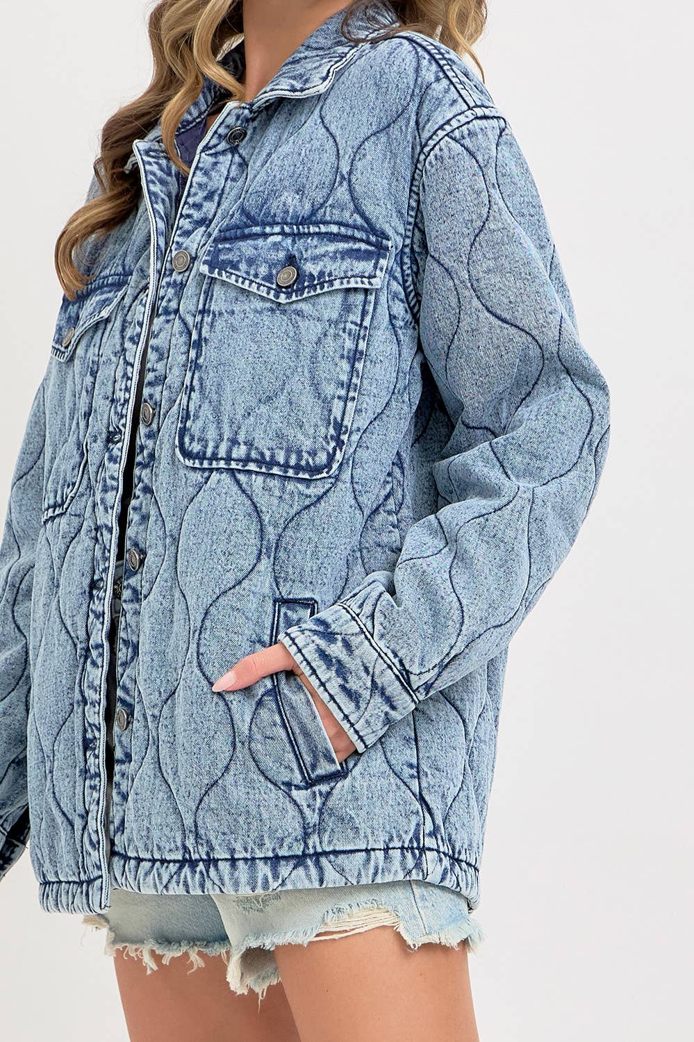 QUILTED DENIM JACKET  for wholesale on Faire10
