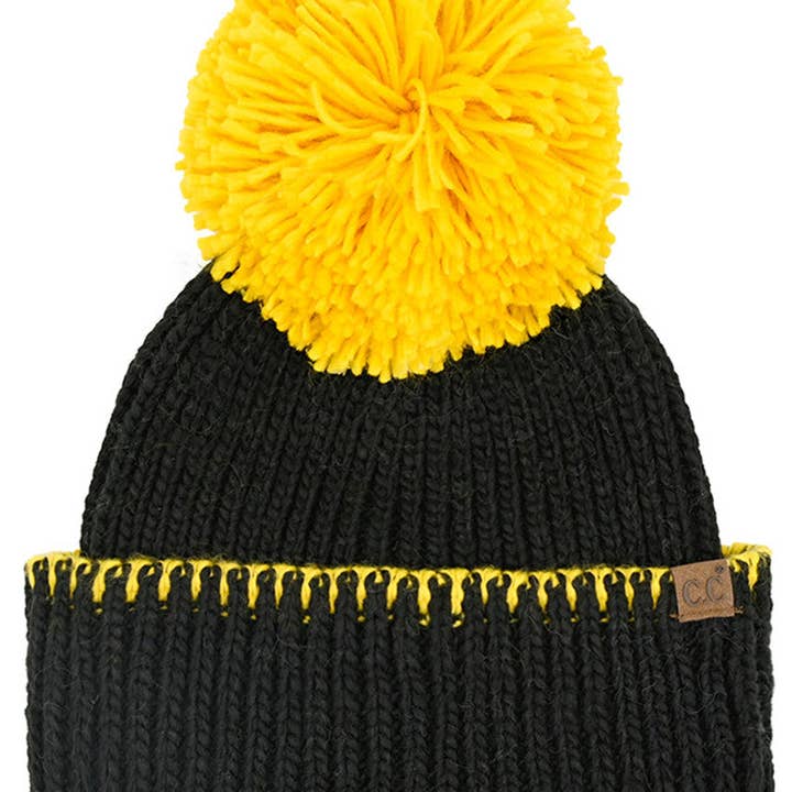 C.C Garn Pom Spieltag Team Stichpunkt Beanie für den Großhandel von Madeline Love
