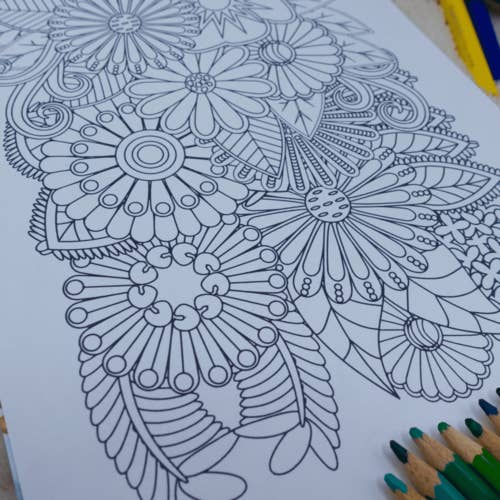 ColorFall Editions - Wholesale Coloring & Activity Book - Adult - Flower Zentangles Coloring Book For Adults2