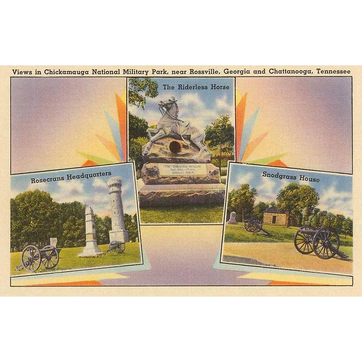 Carte de vœux TN-149 Vues du champ de bataille de Chickamauga, Chatt pour la vente par Found Image Press