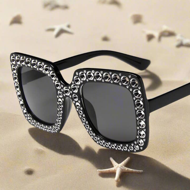 WoodWristCo - Wholesale Sunglasses – Women's - Full Sky Star Retro Square PC Sunglasses