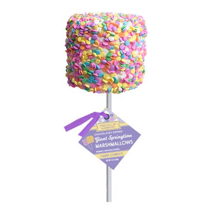 Giant Marshmallow Pops - Spring Confetti White Chocolate for wholesale by Melville Candy Company