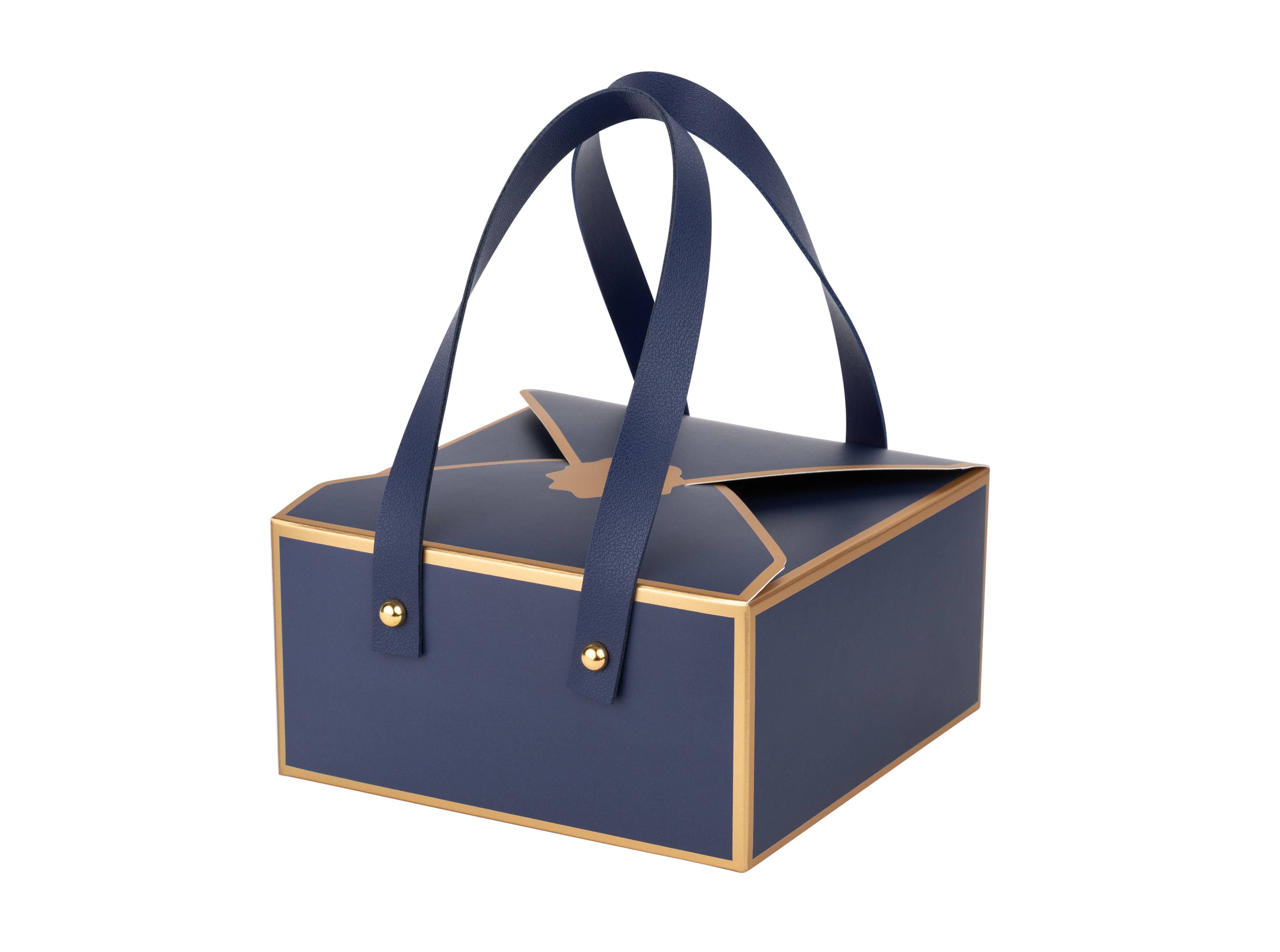 Hammont - Wholesale Gift Box - Elegant Gift Box with Faux Leather Handle (4 Pack)6