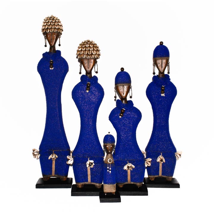 The African Home Goods - Wholesale Decorative Figurine - Tanzanite Blue Namji Doll3