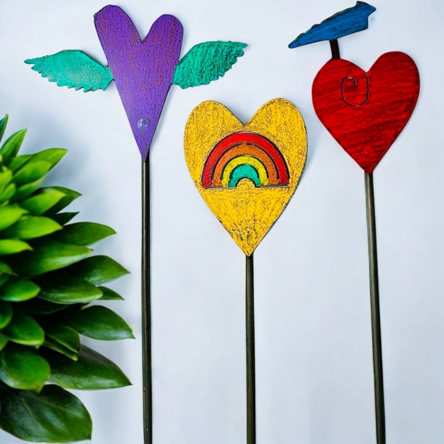 Whimsies – wholesale Gräspiggar – Vintage Heart växtstöd trädgårdsstöd fantasifull bohemisk5