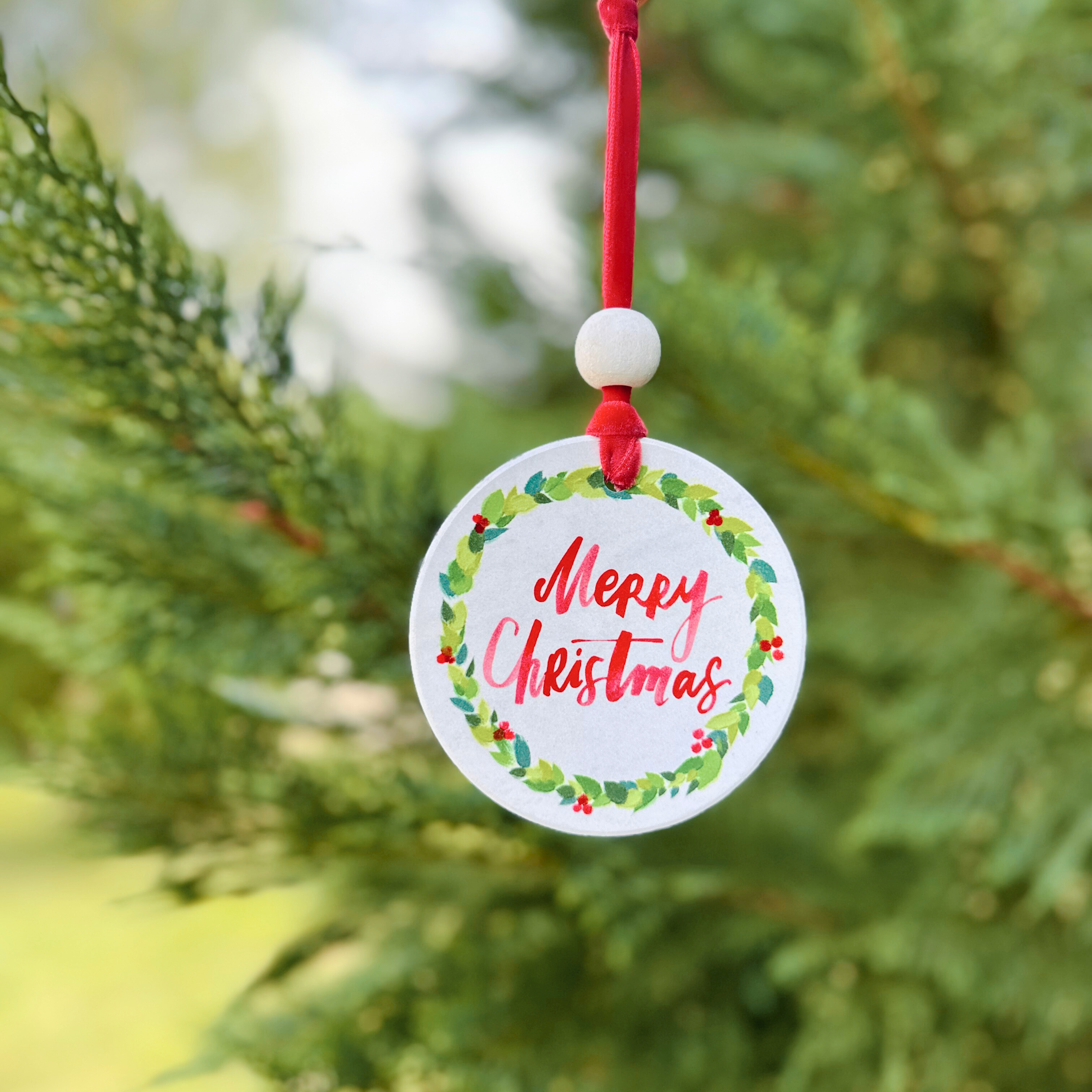 So Thoughtful Gifts – Großhandel Verzierung – Weihnachtsschmuck - Frohe Weihnachten | Keramisches Ornament3