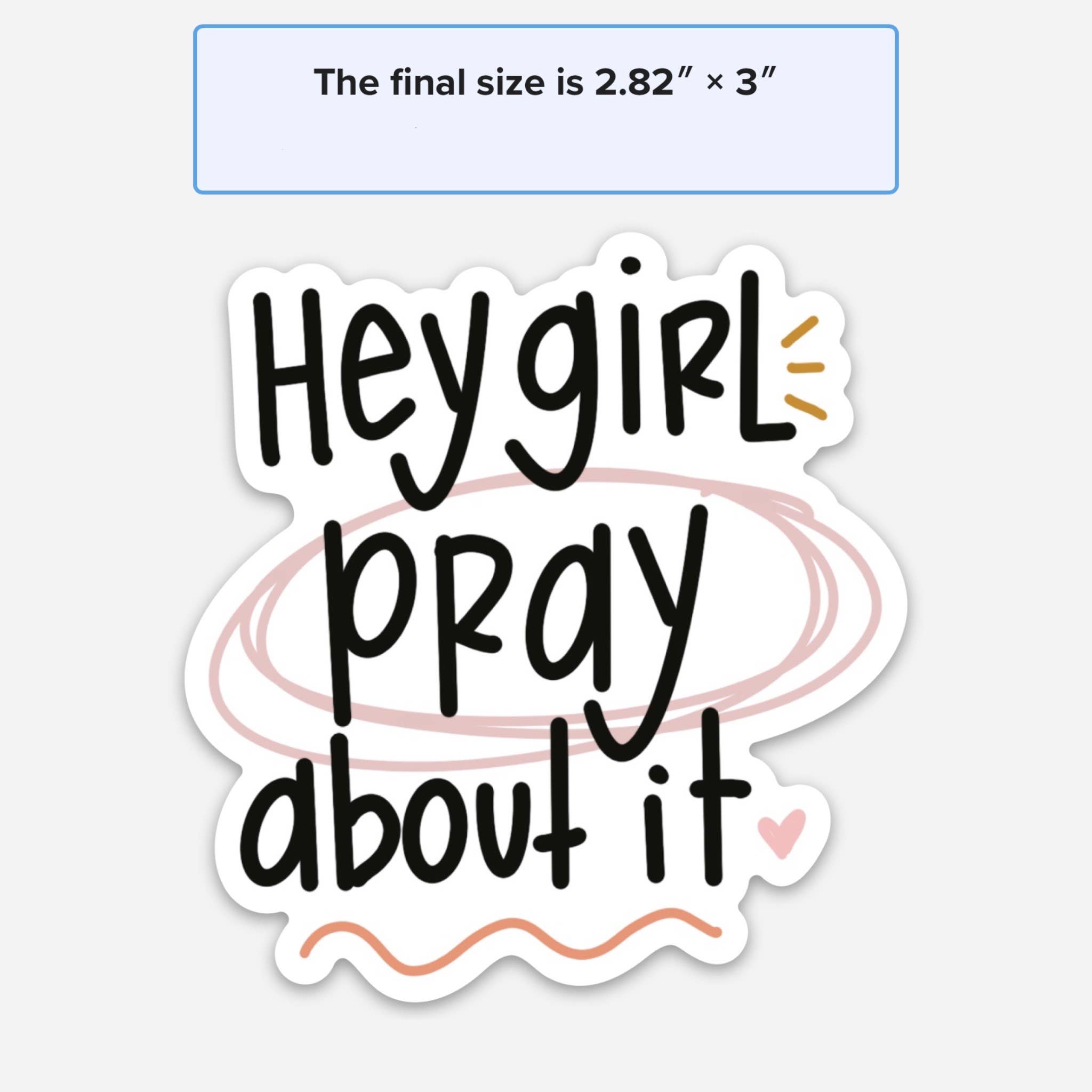 swaygirls - Wholesale Sticker - Girl Pray About It Sticker | Christian stickers | Gifts8