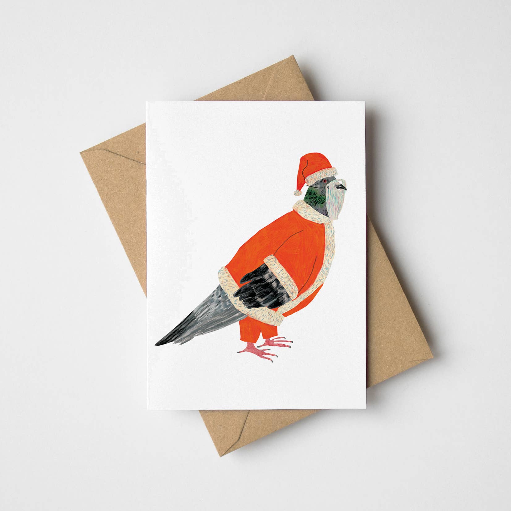 James Barker - Wholesale Everyday Greeting Card - Mini Santa Pigeon Greeting Card0