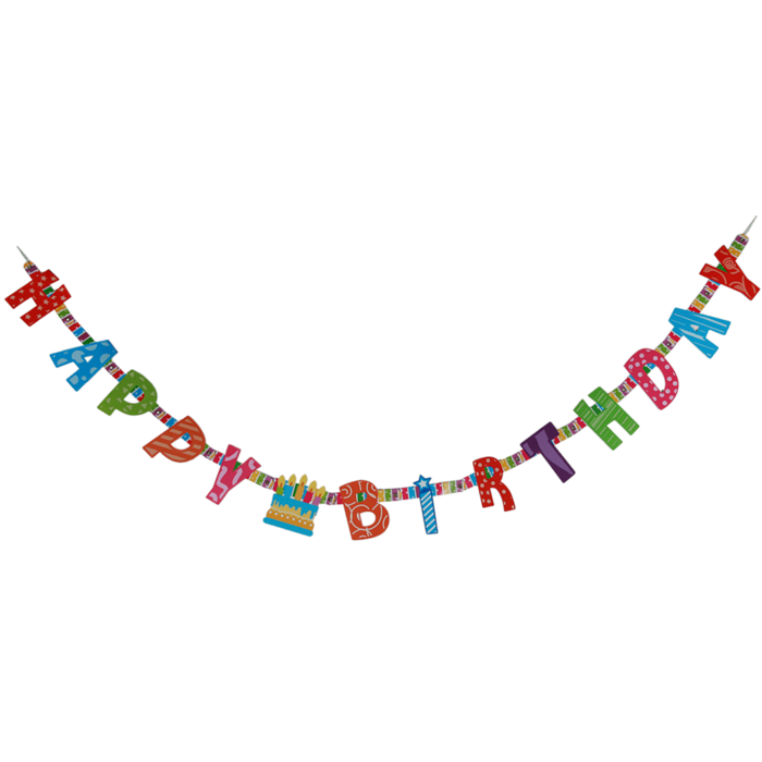 Out of the blue KG - Wholesale Bunting/Garland - Paper Garland, Happy Birthday,1