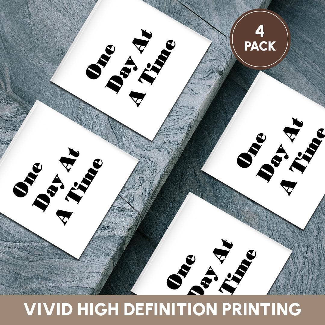 3dRose - Wholesale Coasters - 3dRose, Image of One Day at A Time, Coaster5