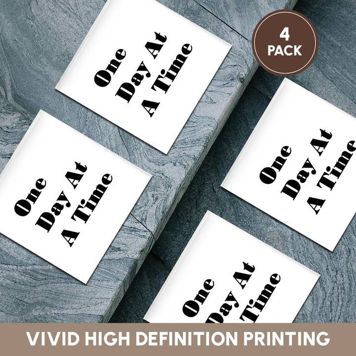 3dRose - Wholesale Coasters - 3dRose, Image of One Day at A Time, Coaster5