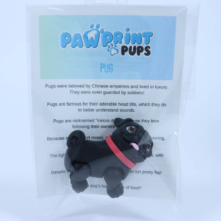 MrSpinner - Wholesale Fidget Toy - Kids - Paw Print Pups - Pug (Made in USA, Fidget, Figurine)3