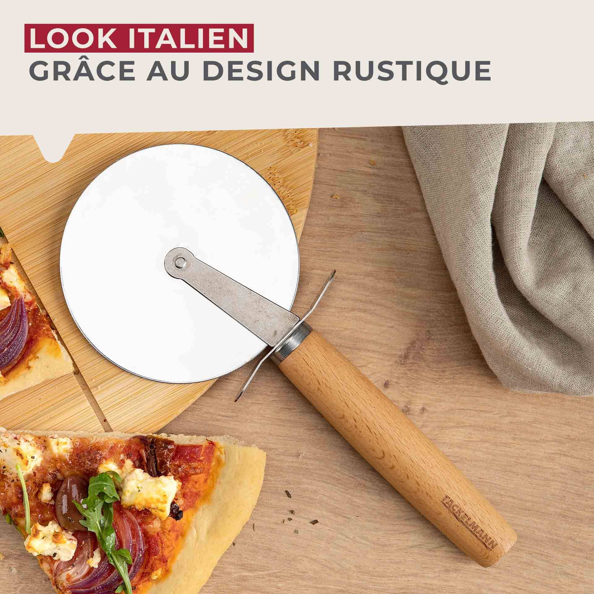 Fackelmann - Wholesale Pizza Wheel - Giant pizza wheel with wooden handle 23 cm Pizza & Pasta4
