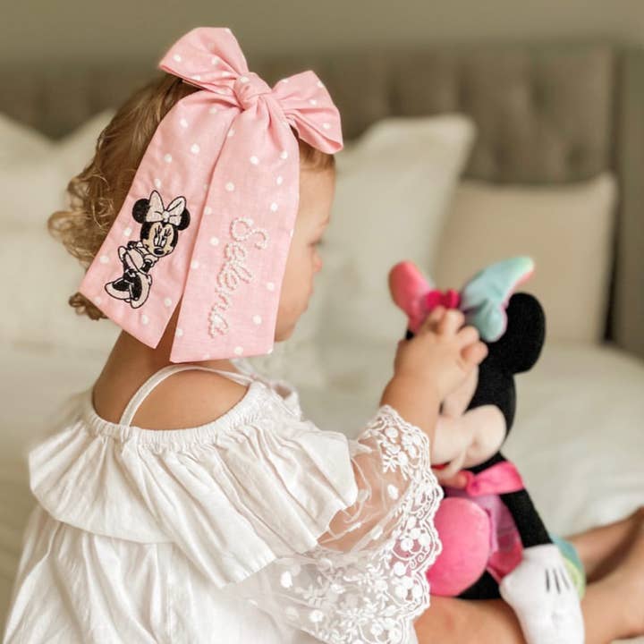 Beaded Minnie Mouse Bow for wholesale by Bebe Theory