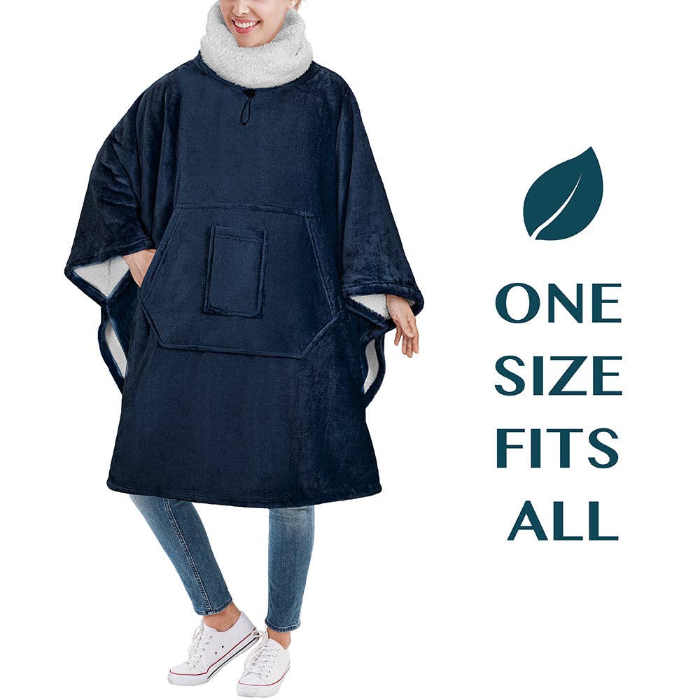 Pavilia - Wholesale Poncho - Women's - Neck Warmer Hooded Poncho Blanket28