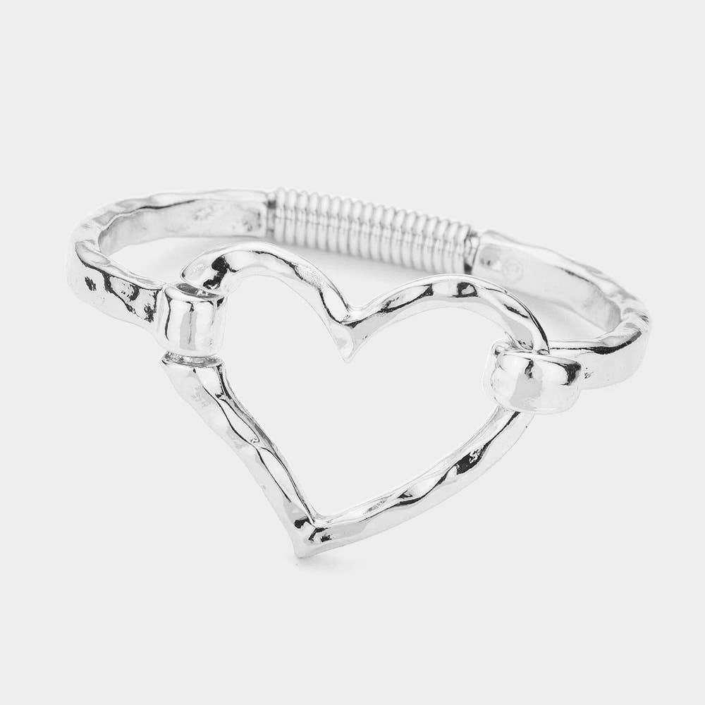 Sensibling Corp. – wholesale Bangle bracelet – Open Metal Heart Hook Bracelet4