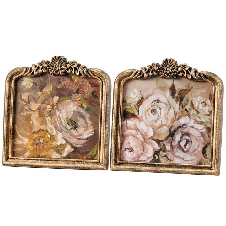 Moody Floral Framed Art Set for wholesale by Primitives by Kathy