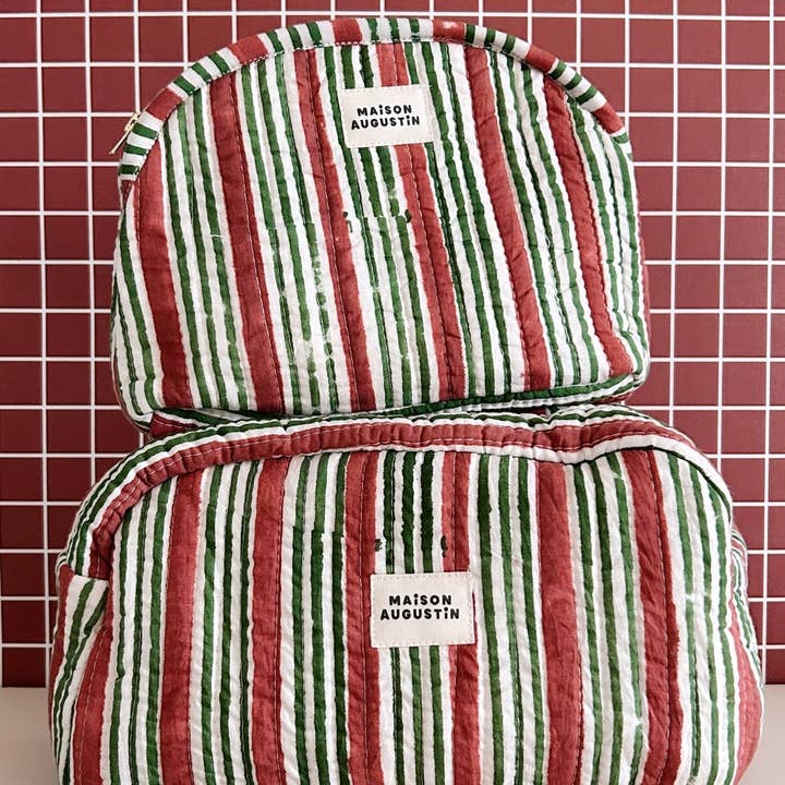 Maison Augustin - Wholesale Make-up/cosmetic bag - Makeup Kit Stripe Brick