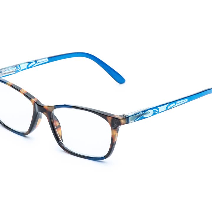 Óculos de leitura Cara - Blue Tortoise por atacado de AYA