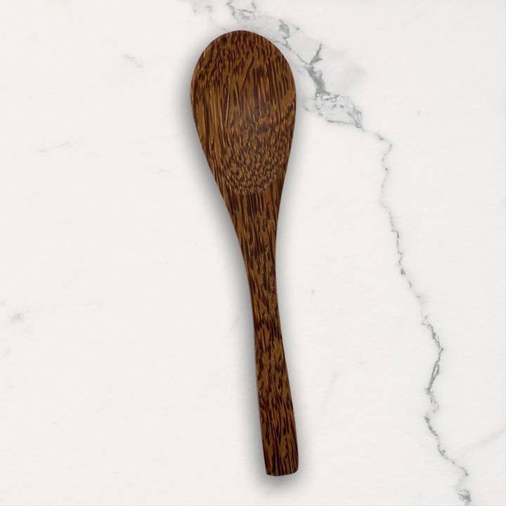 VIE - Vente Cuillère de cuisine - Cuillère en bois de coco, petite, 15 cm2