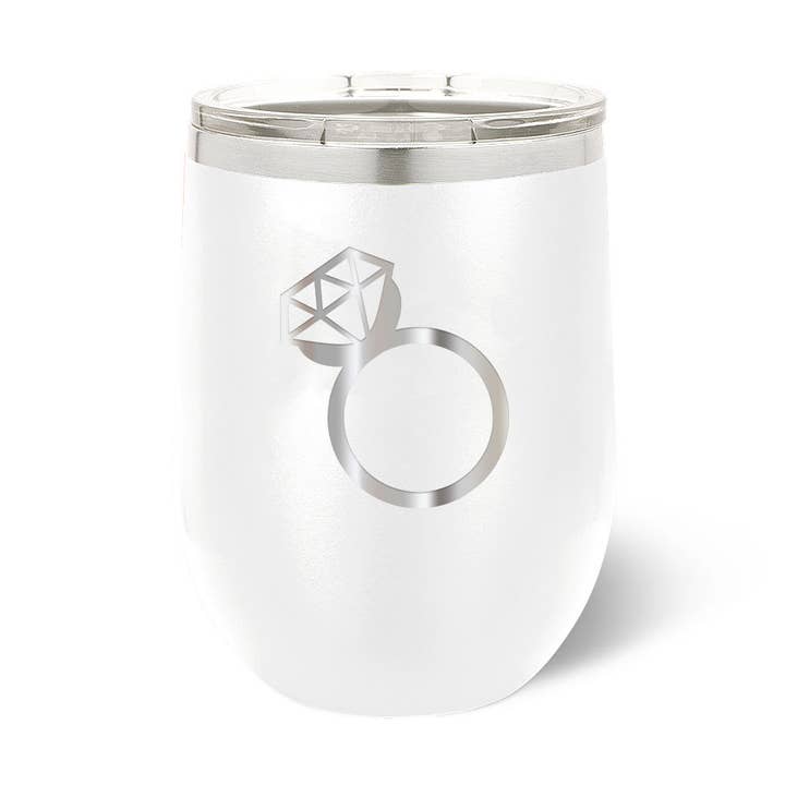 Ring White 12oz Tumbler for wholesale by Viv&Lou