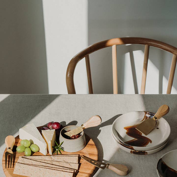 So At Nature – wholesale Cheese spreader – Cheese knife set with wooden handle (6 pieces) - Ost5