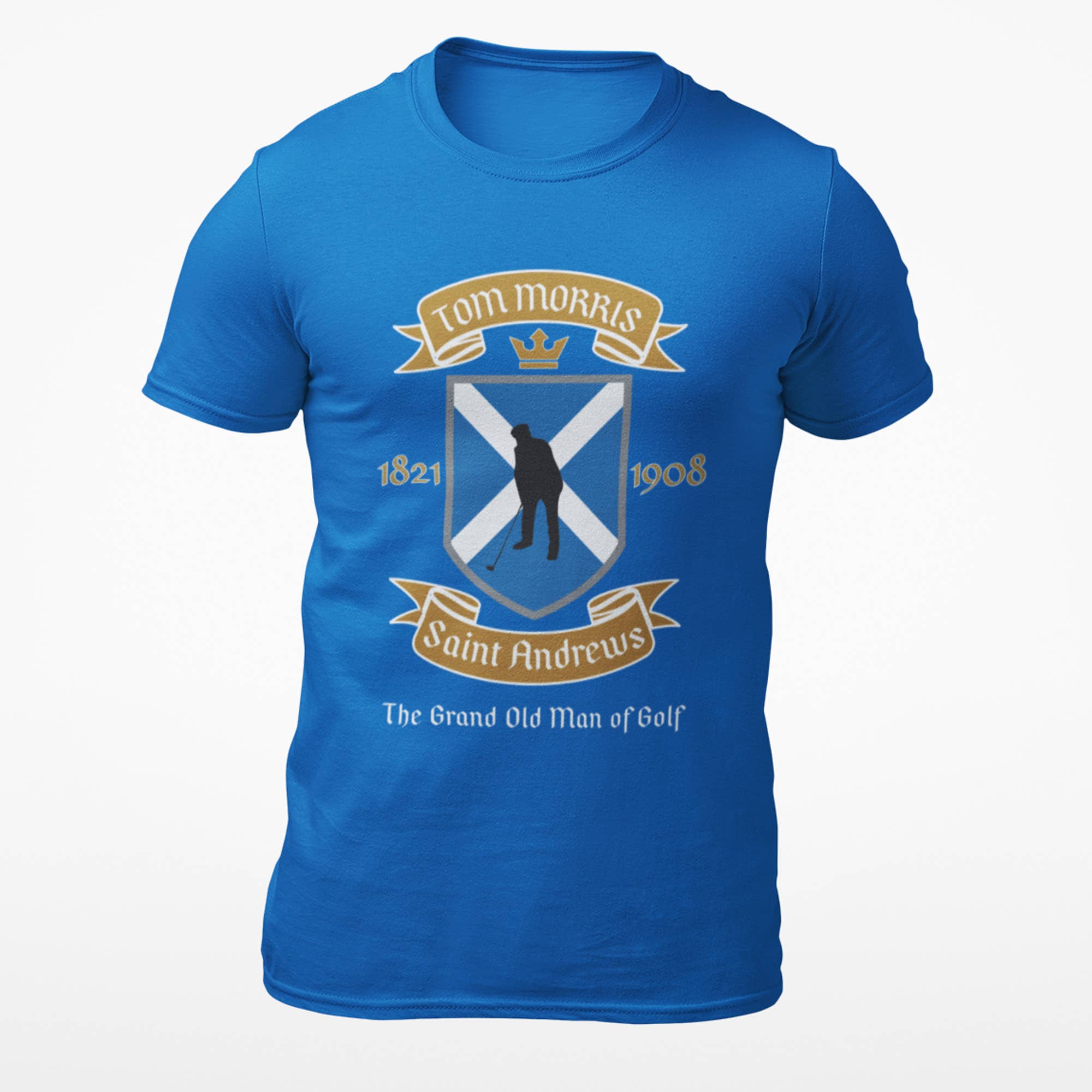 Brave Scottish Gifts - Wholesale Screen Printed T-Shirt - Unisex - Tom Morris Golf T-Shirt0