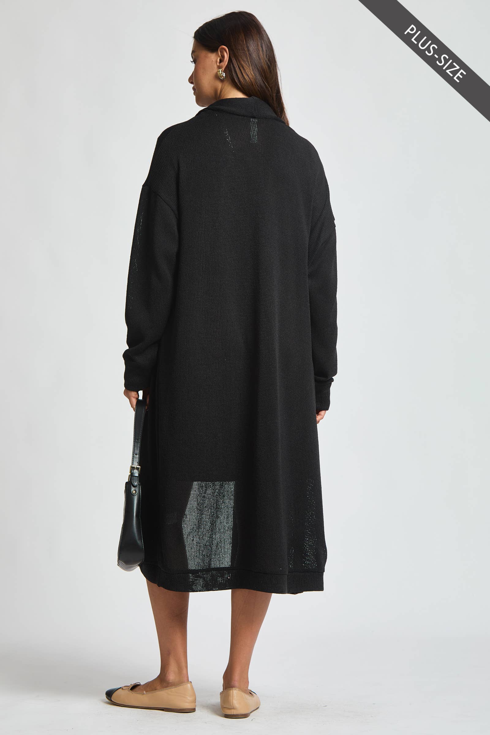 Dear Scarlett - Venta al por mayor Cárdigan - Mujer - Cárdigan Largo Relajado Talla Grande20