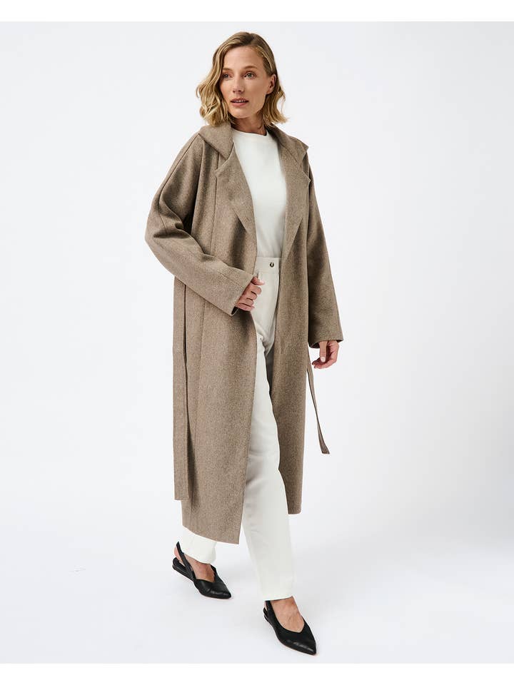 Mila.Vert - Venta al por mayor Abrigo - Mujer - Abrigo oversize con cuello alto