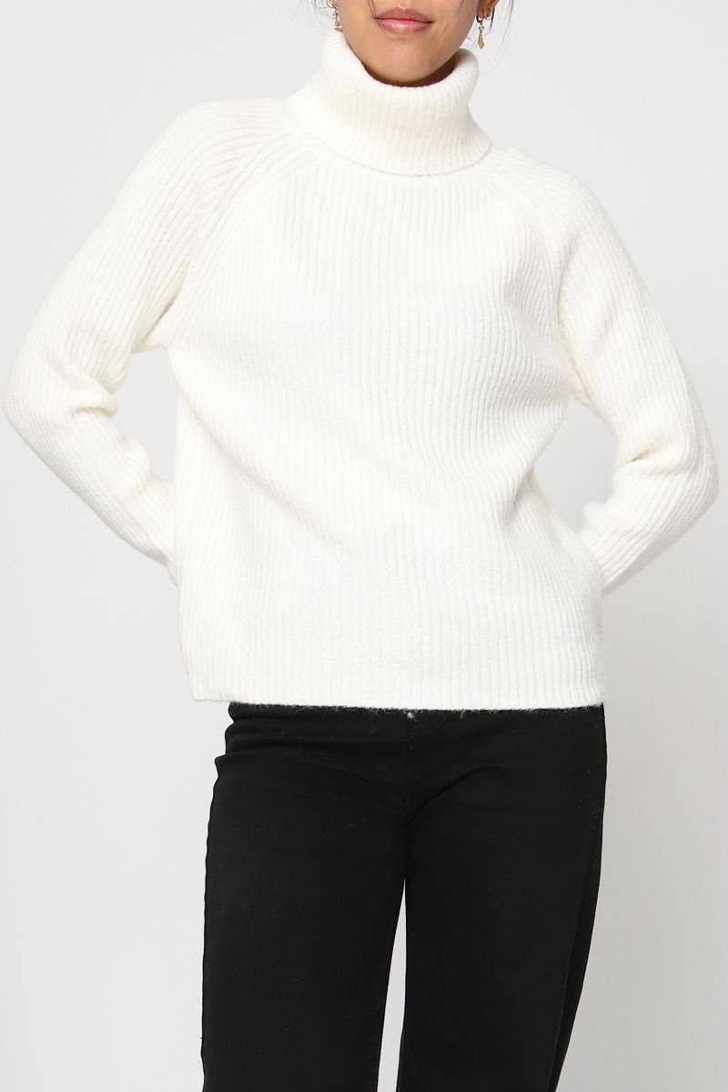 DIX-ONZE - Vente Pull en maille – femme - Pull Maille Côtelée – Col Roulé & Manches Longues16