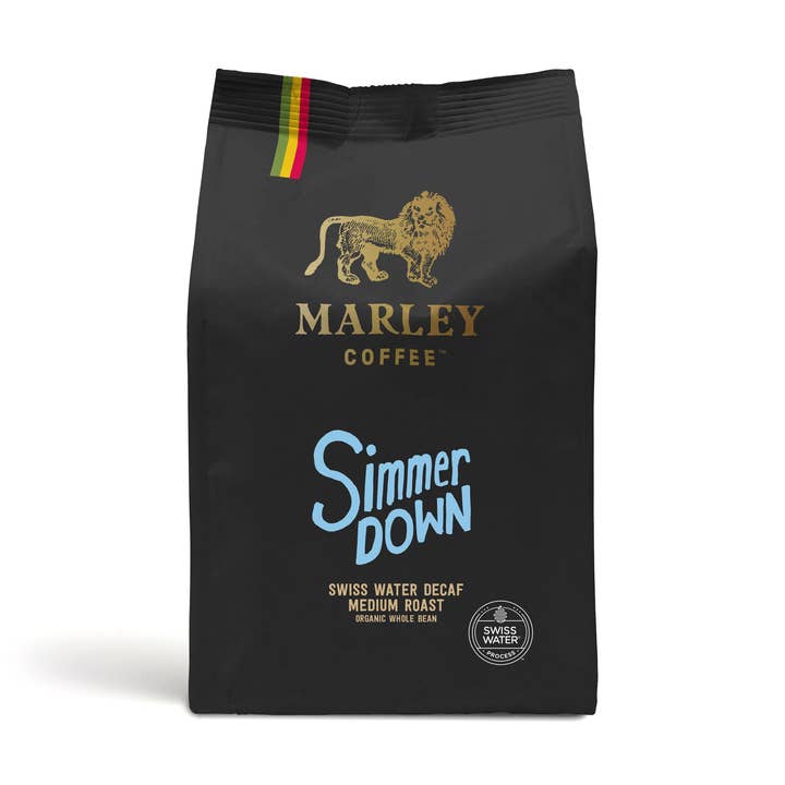 Simmer Down Organic Swiss Water Decaf - Marley Coffee - Beans & Ground for wholesale by MCEU Limited