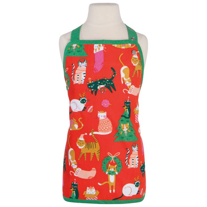 Let it Meow Christmas Kids Apron for wholesale by Danica Jubilee