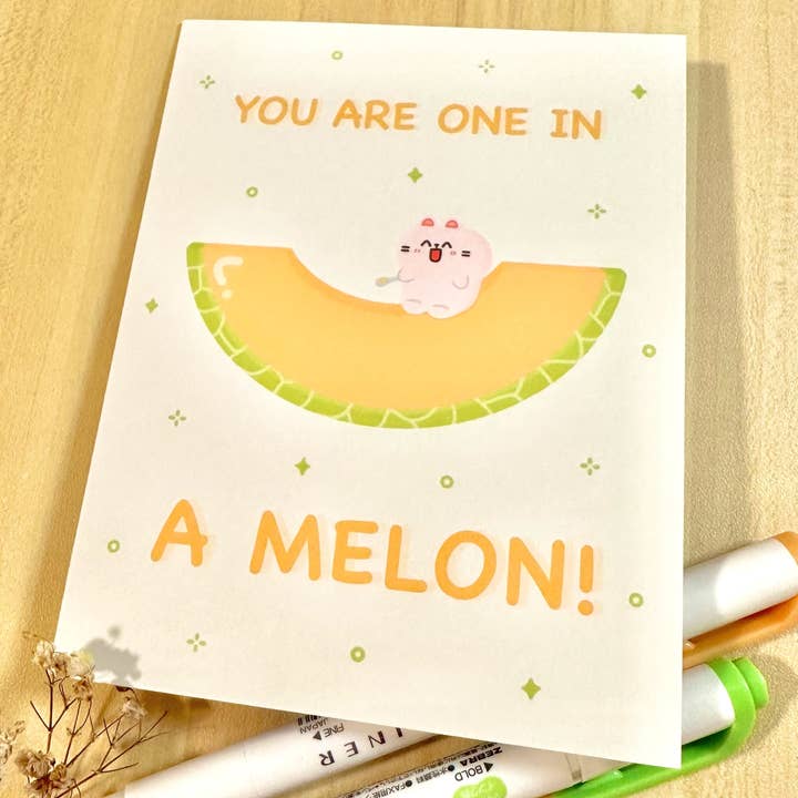 Carte de vœux You Are One In A Melon pour la vente par Chubbythelittlecat