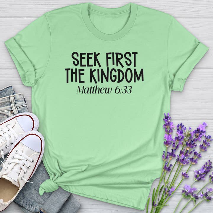 Seek The Kingdom Softstyle Tee for wholesale by Christian Lifestyle Collections