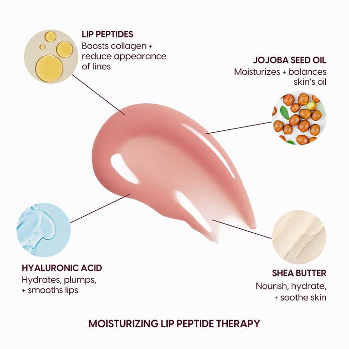 Kara Beauty - Wholesale Lip-gloss - Lip Syrup Moisturizing Peptide Therapy Lip Gloss Soft Brown1