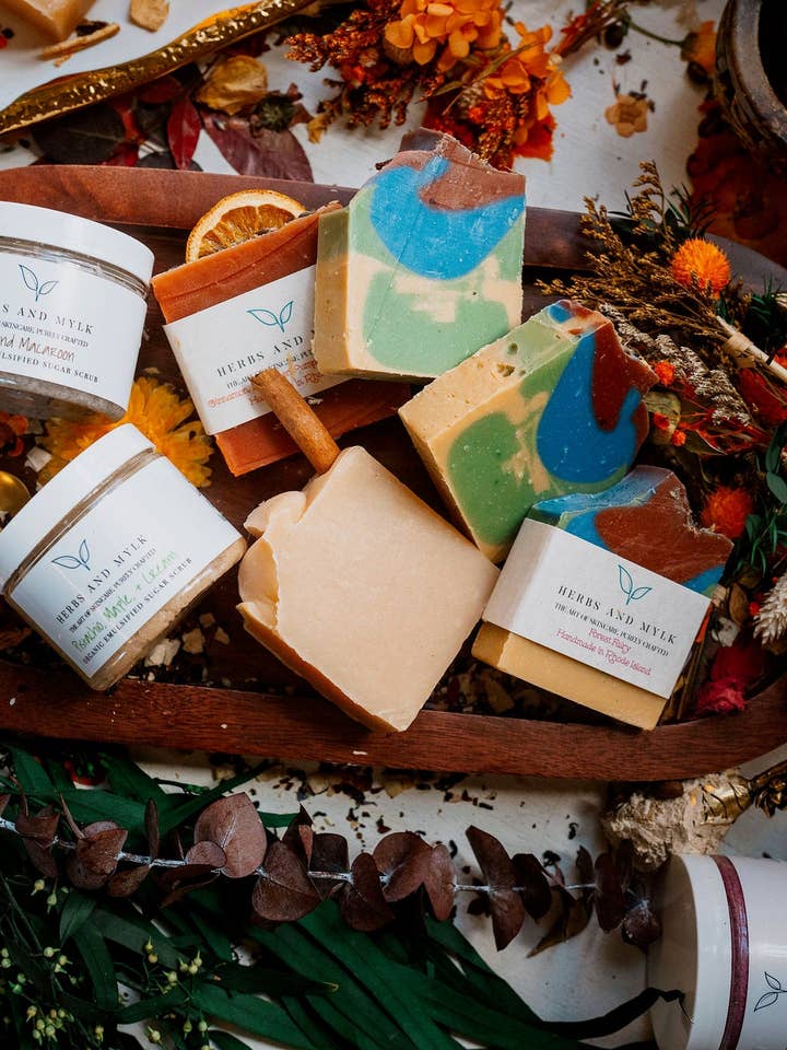 12oz Mystery Soap bag for wholesale by Herbs and Mylk