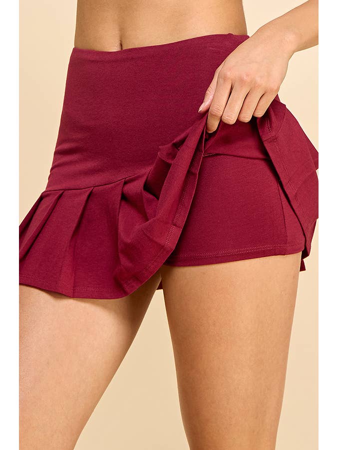Heart & Hips - Wholesale Skirt - Women's - BJ53744 - KNIFE PLEATED SKORT7