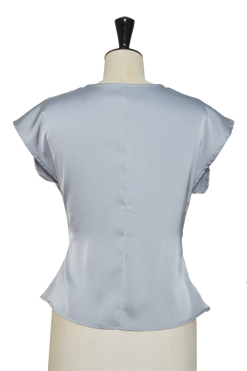 ELLI WHITE - Vente Chemisier – femme - Top en satin sans manche noué9