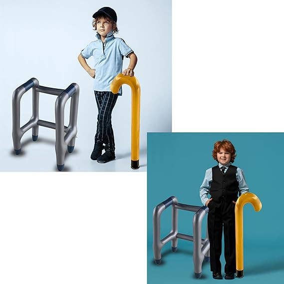 4E's Novelty - Wholesale Inflatables - 4E's Novelty Old Man Inflatable Cane – Walking Stick Costume Prop & Retirement Gag Gift4