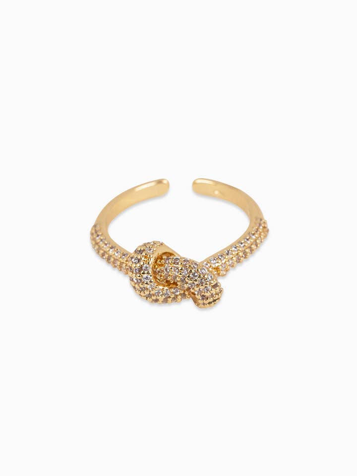 Fed CZ Pave Knot Ring for engroshandel hos Sessori
