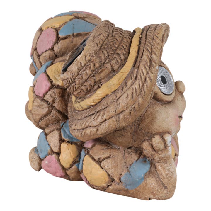 Sagebrook Home - Wholesale Outdoor Ornament/Decor - Multicolor 15 in. Caterpillar with Sun Hat and Solar Eyes